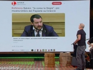 Salvini: “Io come la Segre”, poi mostra timbro del Papeete sul braccio E Andrea Bonechi VINCE la TOP TEN di PROPAGANDA LIVE
